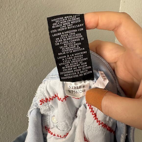 Royalty for Me Size 6 Skinny Leg Light Wash White-Blue Jeans Pockets Zipper Fly - Picture 10 of 10